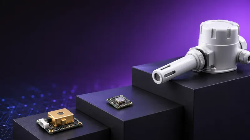 CO₂ sensors compared, hobby NDIR module to industrial CARBOCAP probe
