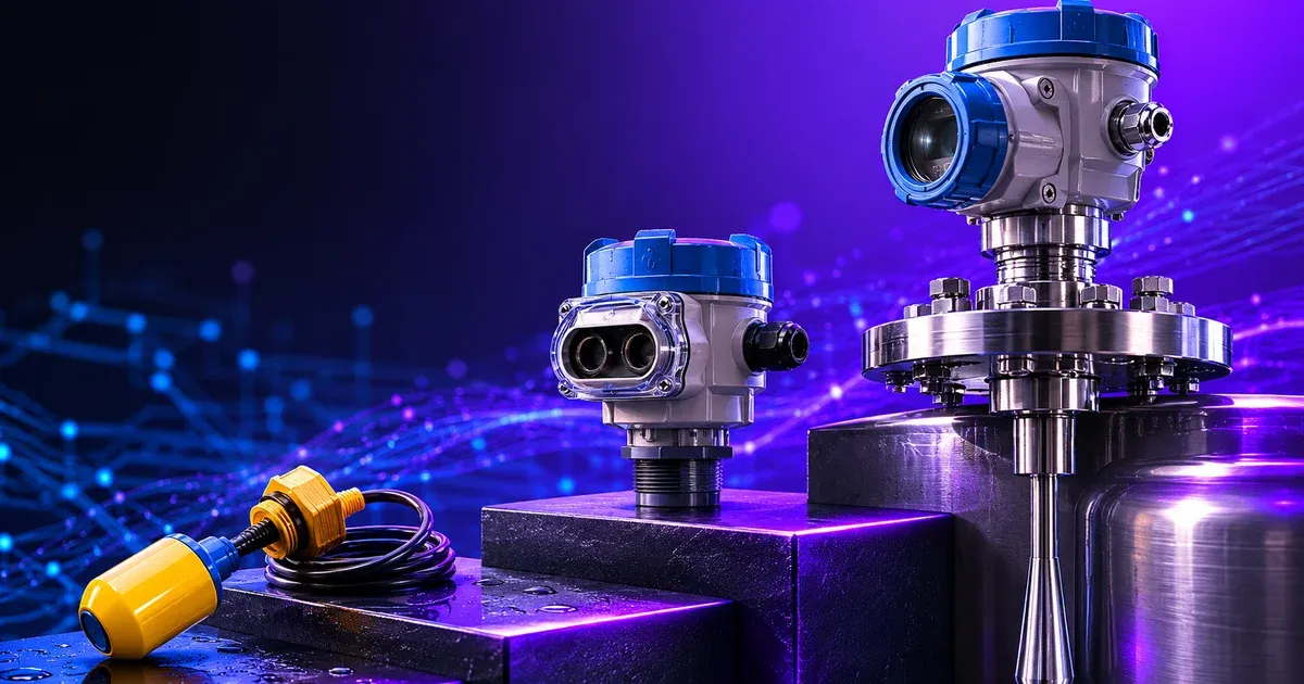Tank level sensors compared, float switch to guided-wave radar