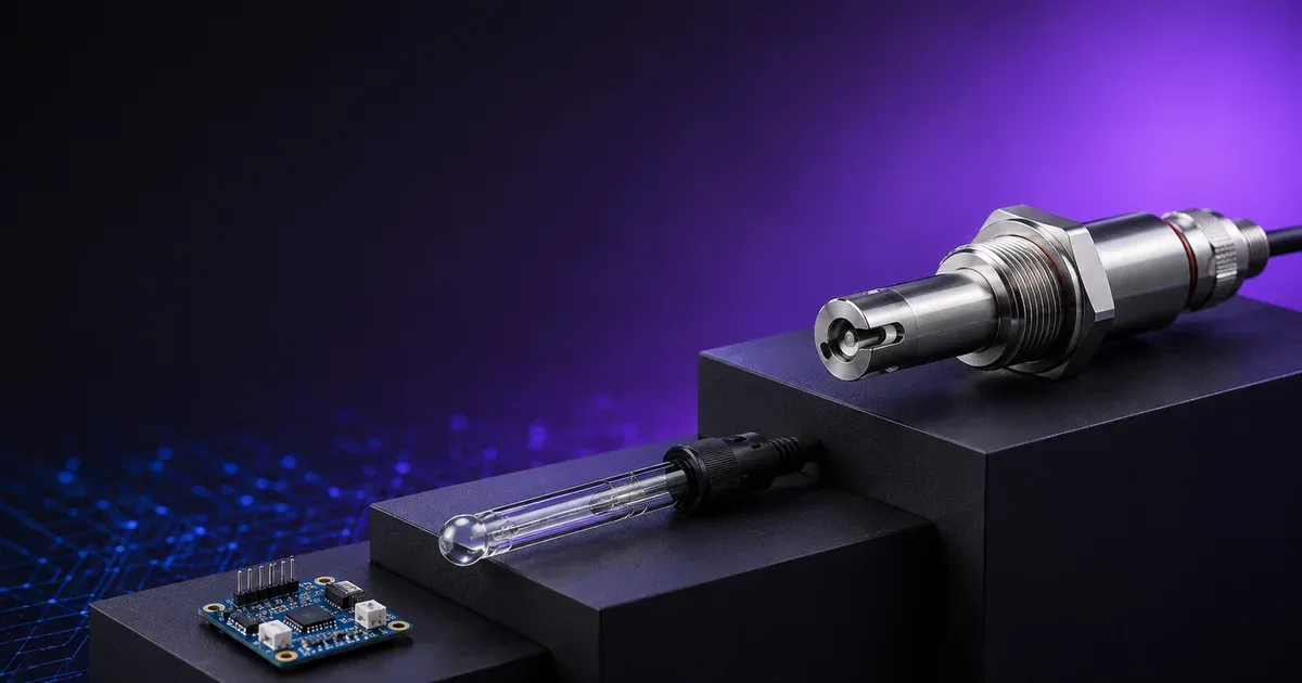 pH & EC/TDS probes compared, hobby BNC probe to inline process instrument