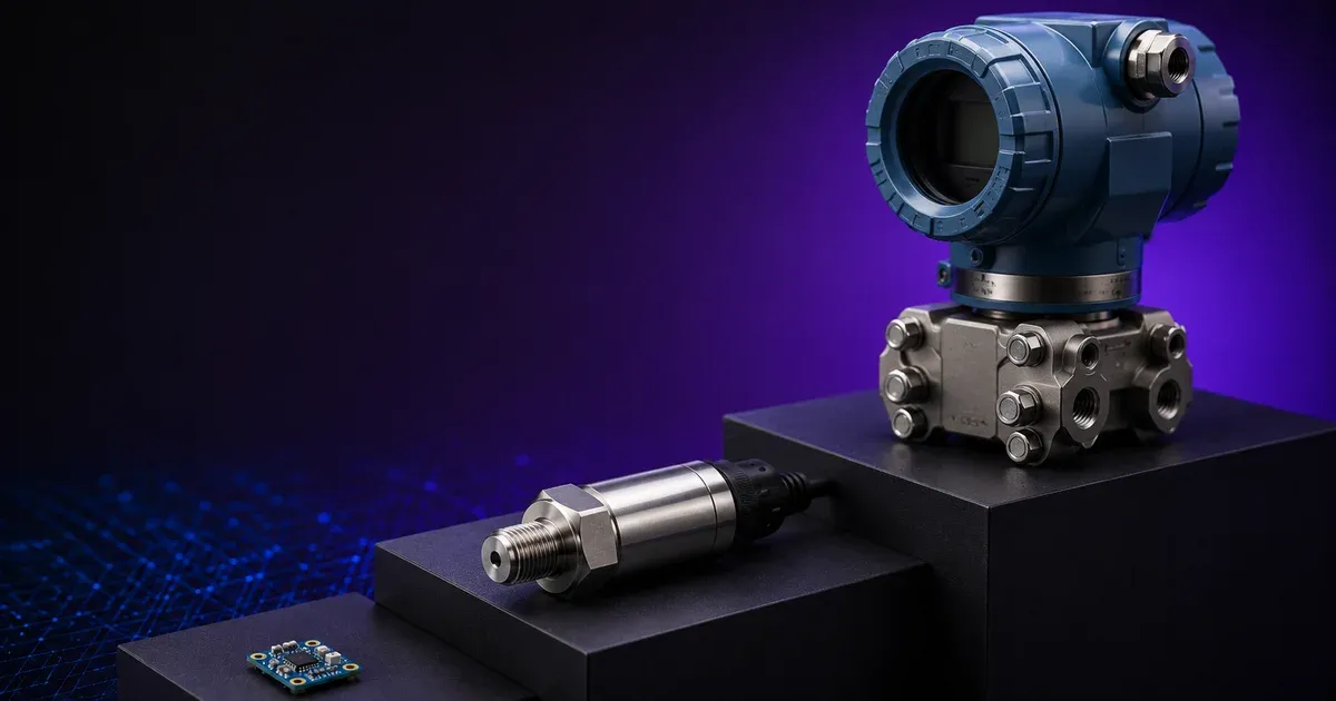Pressure sensors compared, hobby BMP390 breakout to industrial transmitter