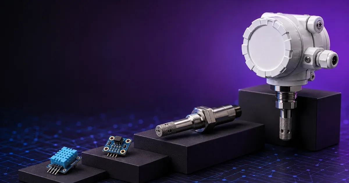 Temperature & humidity sensors compared, hobby DHT22 to industrial Vaisala probe