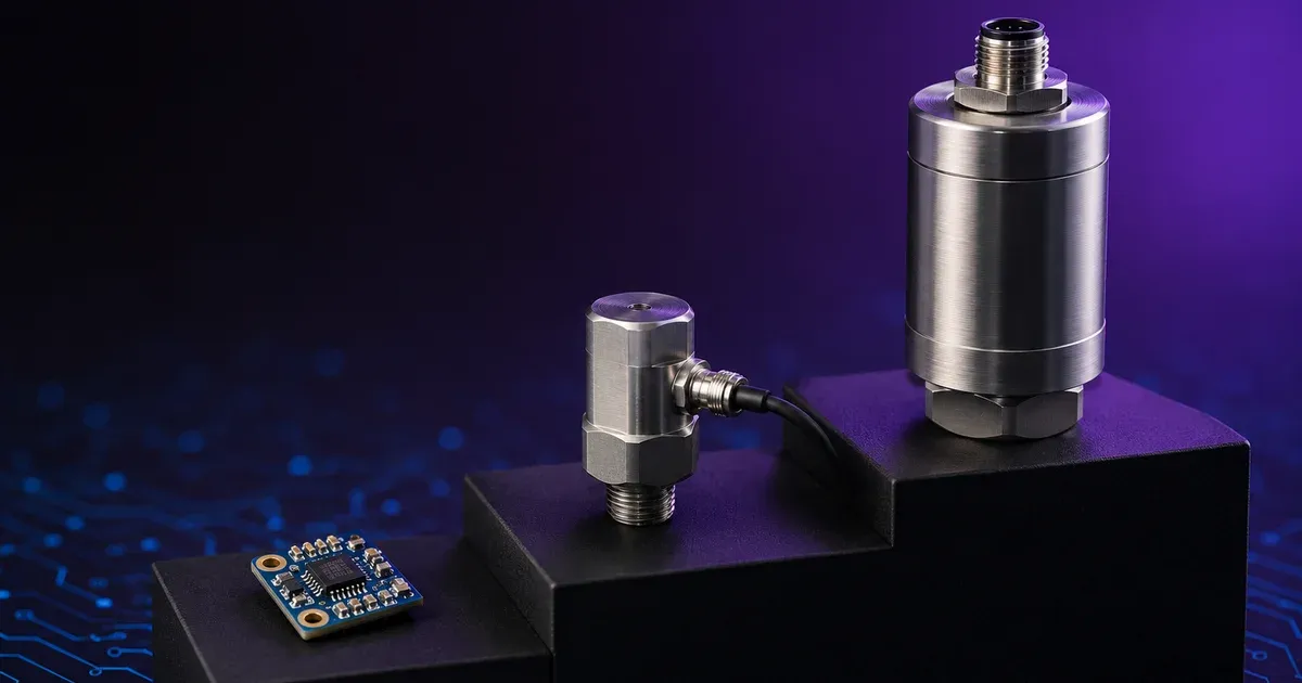 Vibration sensors compared, MEMS breakout to IEPE piezo and transmitter