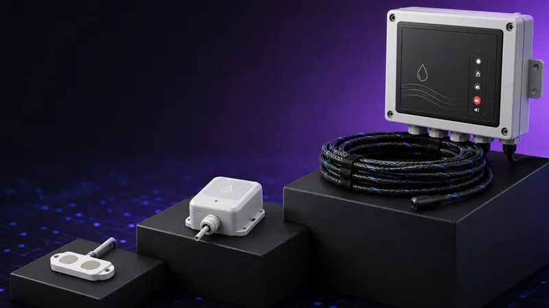 Water leak detection compared, spot sensor to leak-locating cable panel