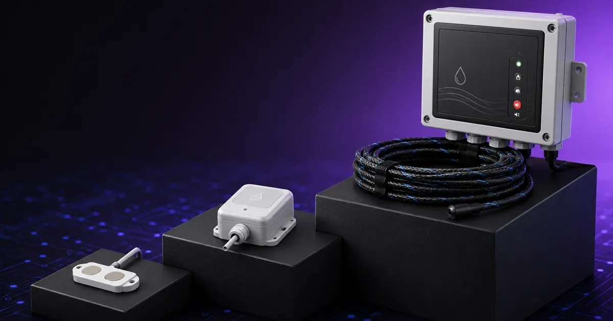 Water leak detection compared, spot sensor to leak-locating cable panel